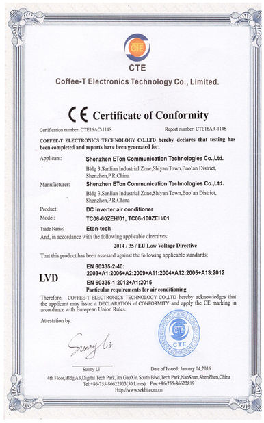 Chiny TIANJIN ESTEL ELECTRONIC SCIENCE AND TECHNOLOGY CO., LTD Certyfikaty