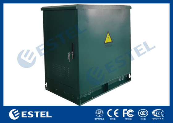 19' Rack Outdoor Telecom Kabinet Zielony kolor Z 500W klimatyzatorem i wentylatorem