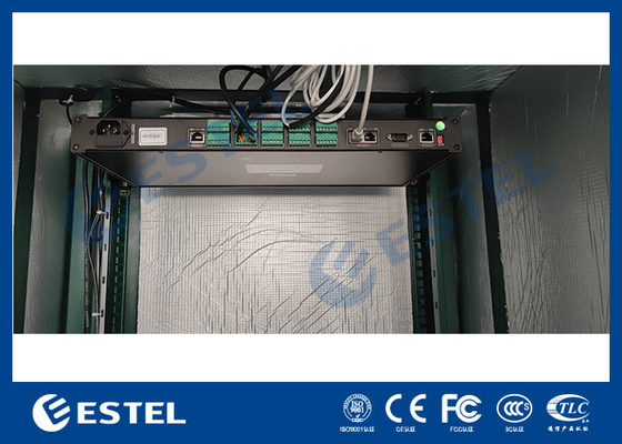 19' Rack Outdoor Telecom Kabinet Zielony kolor Z 500W klimatyzatorem i wentylatorem