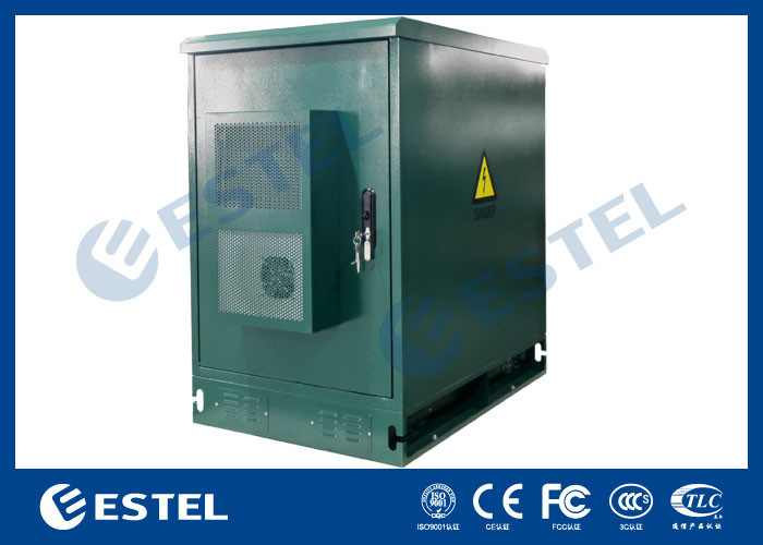 19' Rack Outdoor Telecom Kabinet Zielony kolor Z 500W klimatyzatorem i wentylatorem